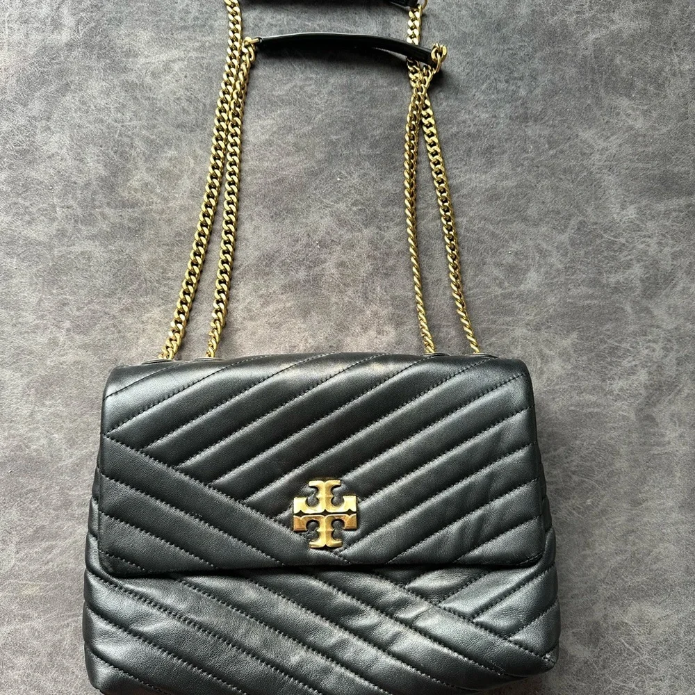Tory Burch Kira Medium Black Quilted Shoulder Bag